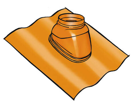 Image du produit Solin toit 25 &agrave; 45&deg; Ubiflex ocre D60/100 et 80/125mm