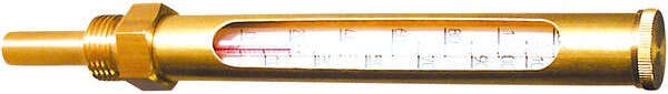 Image du produit Thermom&egrave;tre vertical Droit L.160 Plgr 45 plongeur 45 - Laiton plage 0 / 130&deg; DdG
