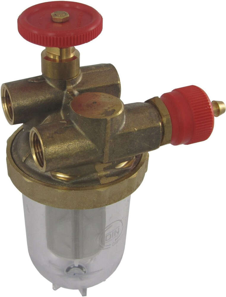 Image du produit FILTRE MAZOUT 3/8"FF T.NICKELE AVEC RACCORDS A BOURRAGE