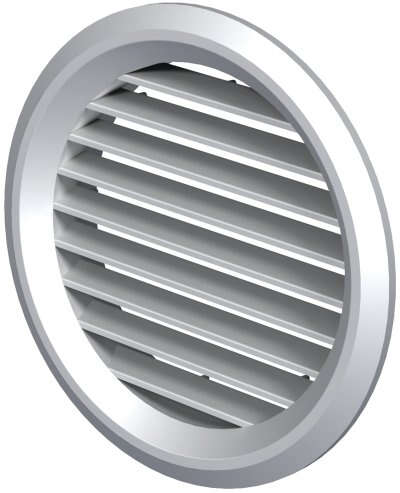 Image du produit Grille ext&eacute;rieure ronde plastique GPA D 160 mm - blanc