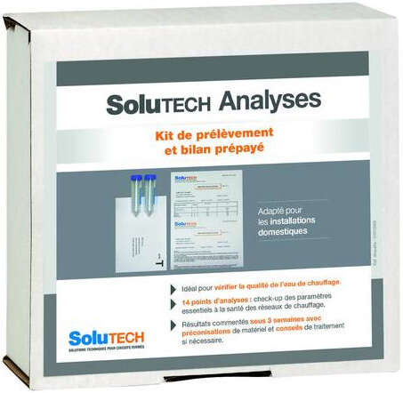 Image du produit SOLUTECH ANALYSES DT Kit de pr&eacute;l&egrave;vement, bilan de l'eau de chauffage domestique