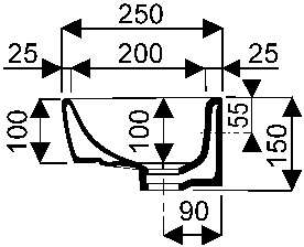 Image du produit Lave-mains Geberit Renova Plan, compact: 40x25cm, Trou rob. droite, Blc