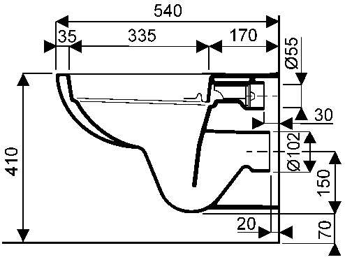 Image du produit Cuvette WC susp. Geberit Renova, Rimfree, 54cm, Blanc