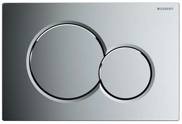 Image du produit Plaque Geberit Sigma01 double touche round: chrom&eacute; brillant