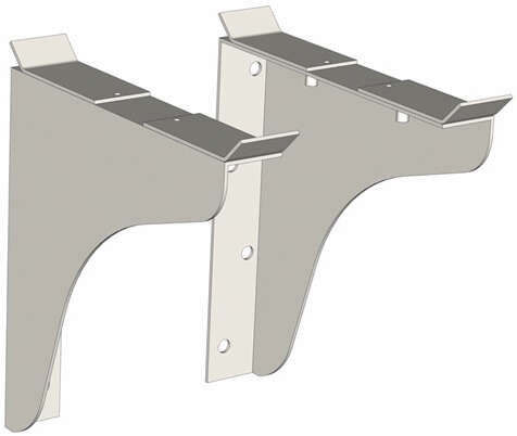 Image du produit Jeu d&rsquo;&eacute;querres de montage Geberit Publica pour lavabo collectif: Blanc