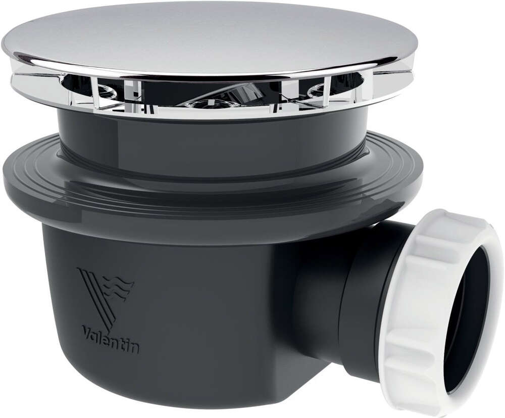 Image du produit Bonde extra-plate receveur &Oslash;90mm,MINIME, capot inox serti &Oslash;117mm, H. 60mm