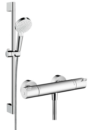 Image du produit Combi douche Vario avec barre 65 cm / Ecostat 1001 CL Crometta