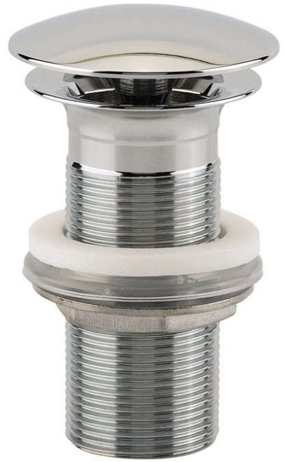 Image du produit Bonde lavabo &eacute;coulement libre,clapet laiton chrom&eacute;,H.100mm,serrage 9 &agrave; 75 mm