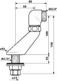 Image du produit PAIRE RACC. COLONETTE EXT. 1/2"-3/4"