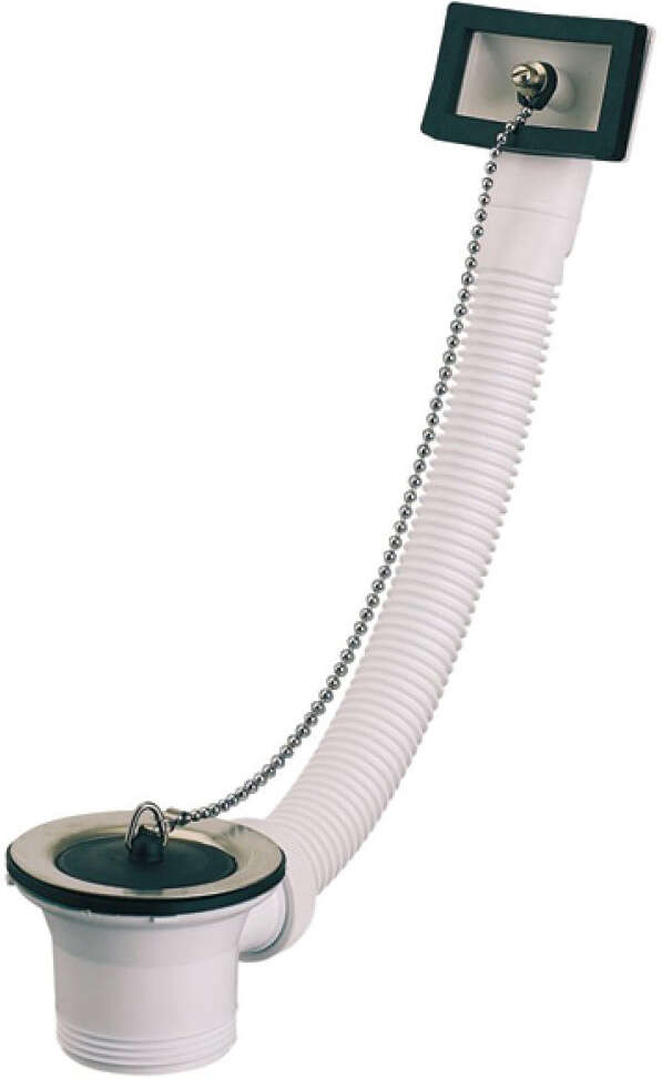 Image du produit Bonde &eacute;vier &Oslash;50mm, bouchon noir &Oslash;45, cuvette &Oslash;70, serrage 0 &agrave; 10, avec TP