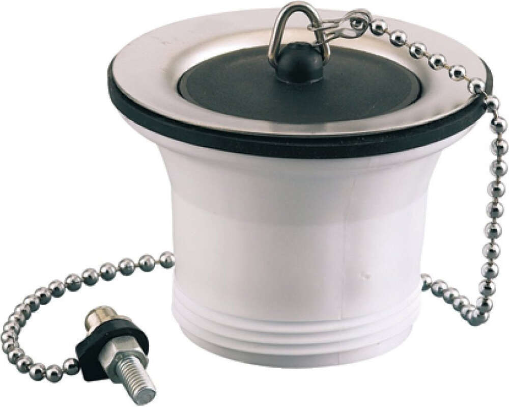 Image du produit Bonde &eacute;vier &Oslash;50mm, bouchon noir &Oslash;45mm, cuvette &Oslash;70mm, serrage 0 &agrave; 10mm