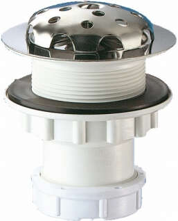 Image du produit Bonde de stalle siphonn&eacute;e, sortie verticale &Oslash;40 avec &eacute;crou