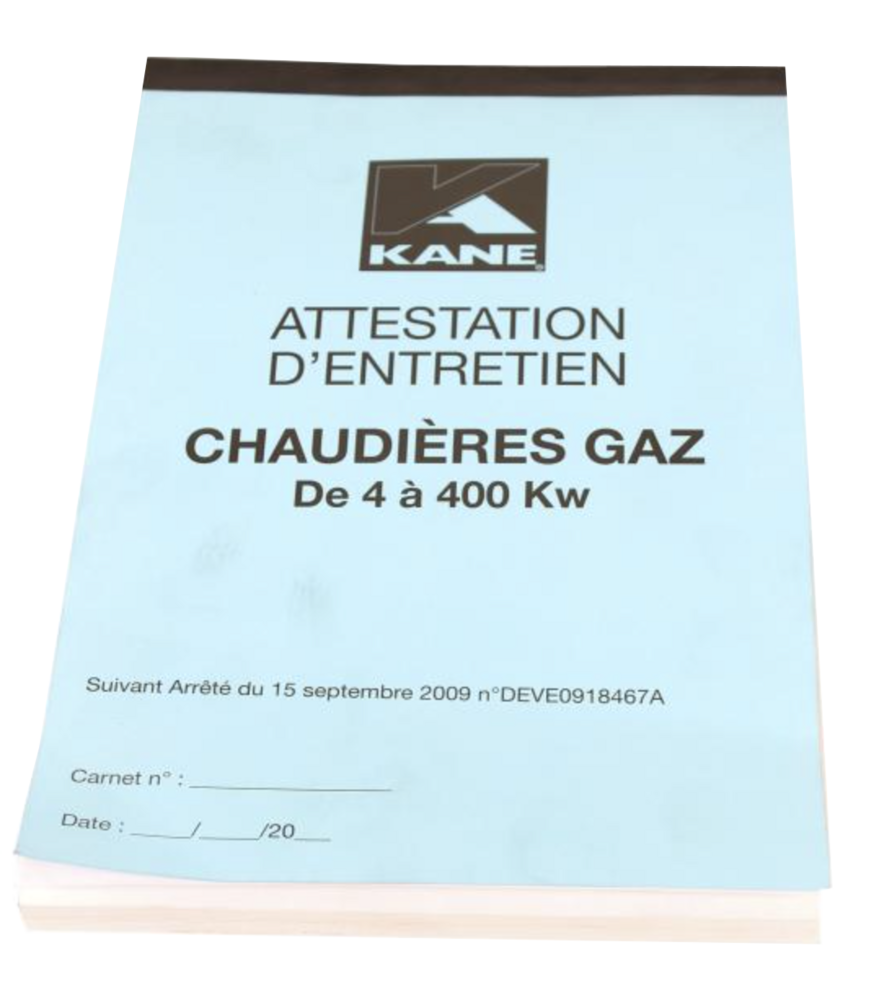 Image du produit ATTESTATION D'ENTRETIEN CHAUDIERES GAZ