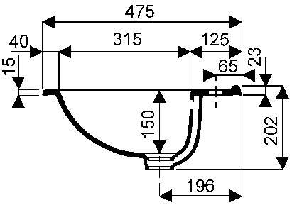 Image du produit Vasque &agrave; enc. Geberit Bastia plage Blanc 595 x 195 x 530 mm