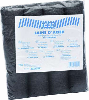 Image du produit LAINE D'ACIER sachet de 12 tampons