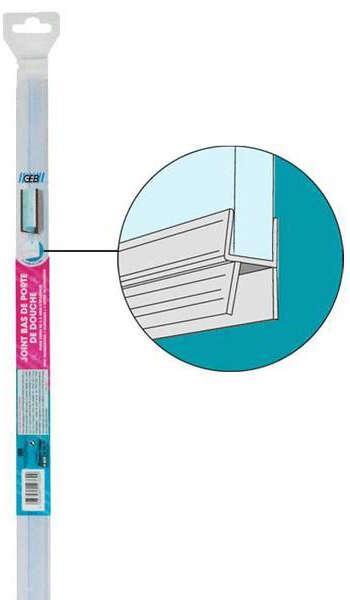 Image du produit JOINT bas de porte de douche &eacute;tui tube baguette 1m&egrave;tre dim. 5 &agrave; 8 mm