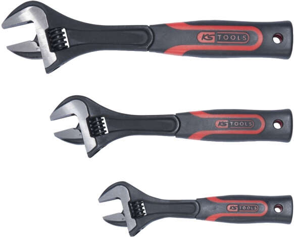 Image du produit Jeu de 3 cl&eacute;s &agrave; molette &agrave; manche bi-mati&egrave;re, 8" - 10" - 12"