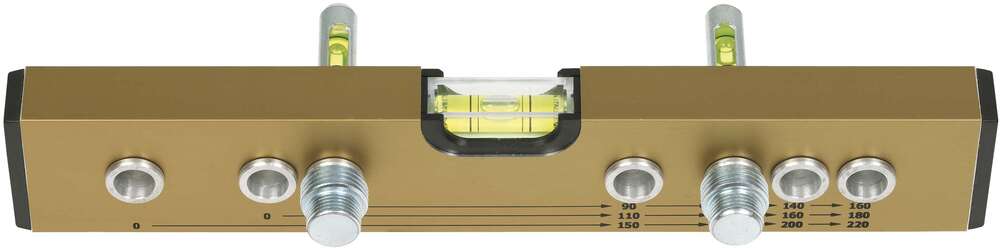 Image du produit Niveau &agrave; entraxes normalis&eacute;s en aluminium, L.246 mm