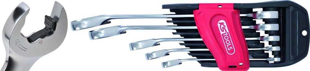 Image du produit Jeu de 5 cl&eacute;s mixtes &agrave; cliquet DUO GEAR&reg;