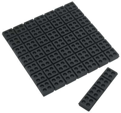 Image du produit Lot de 4 plots &eacute;lastom&egrave;res en n&eacute;opr&egrave;ne noir 45x45 mm &eacute;paisseur 20 mm