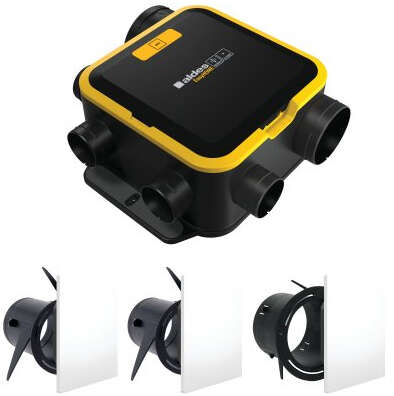 Image du produit Kit VMC simple flux EasyHOME Auto COMPACT + 3 grilles de ventilation ColorLINE