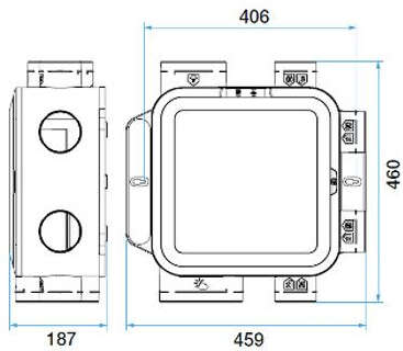 Image du produit Kit VMC simple flux EasyHOME Auto COMPACT + 3 grilles de ventilation ColorLINE