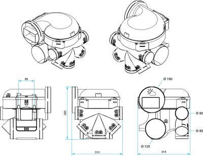 Image du produit Groupe VMC simple flux EasyHOME Hygro COMBLES Premium Micro Watt MW'