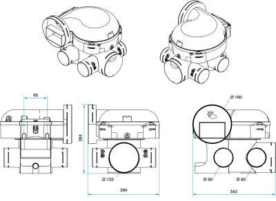 Image du produit Kit VMC simple flux EasyHOME Hygro COMBLES Classic