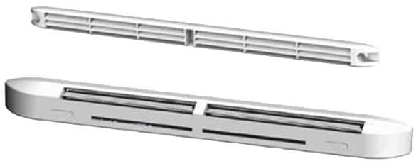 Image du produit Entr&eacute;e d'air hygro compacte 5/45 + grille fa&ccedil;ade att&eacute;nuation 34dB blanc
