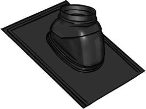 Image produit Solin toit 25 &agrave; 45&deg; Ubiflex noir D60/100 et 80/125mm