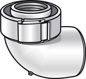Image produit Coude 87&deg; Rolux Condensation D60/100mm PPtl/PP Sekurit