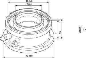 Image produit Adaptateur concentrique avec prise de mesure &Oslash;80/125, FC-CA80