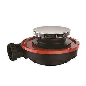 Image produit Bonde extra-plate receveur &Oslash;90mm, FLUSH 44, capot inox &Oslash;115mm, H. 60mm