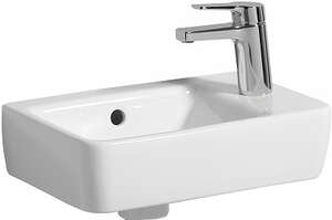 Image produit Lave-mains Geberit Renova Compact: 40x25cm, Trou rob. droite, Blc