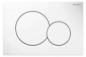 Image produit Plaque Geberit Sigma01 double touche round: blanc alpin