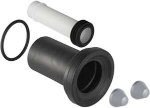 Image produit Kit rac WC suspendu, longueur 18,5 cm, joint l&egrave;vres: d=90mm, d1=45mm, Chrom&eacute; mat