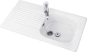 Image produit EVIER ENCASTRE TUDOR 92X51 BLANC