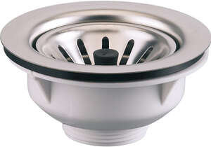 Image produit Bonde &eacute;vier &Oslash;90mm, panier inox &Oslash;76mm, cuvette &Oslash;114mm, serrage 0 &agrave; 22mm