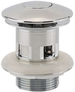 Image produit Bonde lavabo laiton chrom&eacute;,digiclic &agrave; clapet,H. 55mm,lanterne,serrage 30 &agrave; 40 mm