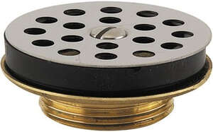 Image produit Bonde lavabo &eacute;coulement libre grille inox &Oslash;63mm, serrage 0 &agrave; 55mm