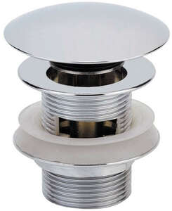 Image produit Bonde lavabo laiton chrom&eacute;, digiclic, H. 58mm, avec lanterne, serrage 32 &agrave; 35mm