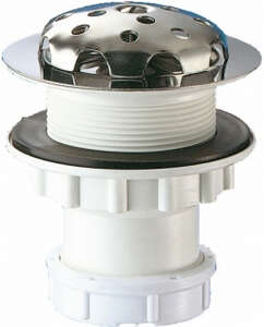 Image produit Bonde de stalle siphonn&eacute;e, sortie verticale &Oslash;40 avec &eacute;crou