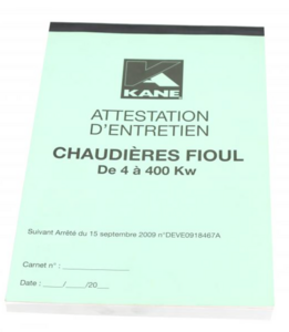 Image produit ATTESTATION D'ENTRETIEN CHAUDIERES FIOUL