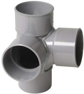 Image produit Culotte et embranchement double d'&eacute;querre, 87&deg;30, MF, &Oslash; 100, &agrave; coller