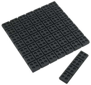 Image produit Lot de 4 plots &eacute;lastom&egrave;res en n&eacute;opr&egrave;ne noir 45x45 mm &eacute;paisseur 20 mm